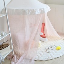 까사베르데 체크 반원 아이캐노피 커튼 2color, 핑크
