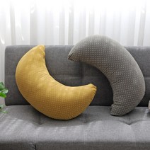 순면 바나나쿠션 미용실쿠션 댕댕이반달, 머스타드