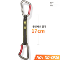 암벽등반 카라비너 퀵드로우 도르레 산업 경량 구조 거벽 빙벽 슬링 등산장비, XDCP26플랫밴드길이17CM, 1개
