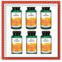 Swanson 스완슨 폴산정 폴릭에씨드 엽산 Folic Acid 800mcg 250정 6개