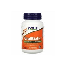 NOW Foods Now OralBiotic 60 Lozenges Gluten-Free GMP Quality Assured