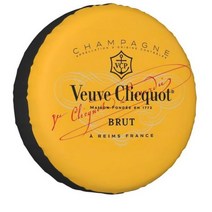 샴페인 Veuves Clicquot 스페어 타이어 커버 도요타 랜드 크루저 프라도 지프 SUV 캠핑카 휠 14 인치 15 16 17, 1, 17 inch