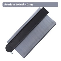 형틀 각도 틈새 게이지 곡선 모양 복사 템플릿 목수 도구 눈금자 측정을위한 금속 잠금, 그레이 10 인치