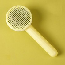 빗 슬리커 비숑 푸들 개 펫 브러쉬 털 장갑 애완 동물 머리 제거 고양이 브러시 개를 위한 자체 청소 헤어 리무버 스크레이퍼 미용 도구, MSZ-yellow