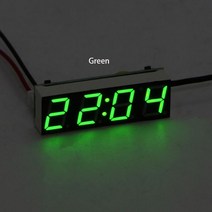LED전광판 미니 자동차 디지털 시계 온도계 전압계 3 1 미터 전자 인테리어 LED 디스플레이, 02 green