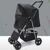 소형견 중형견 강아지 유모차 접이식 고양이 분리형 펫모차 펫차 개모차, 블랙 핫셀링 모델