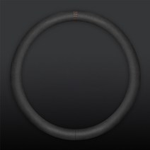 불런 자동차 알칸타라 사계절 고급 그립형 핸들커버, 브라운