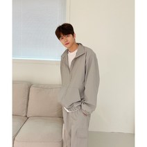 남자 윈드브레이커 바람막이 스판 오버핏 집업 트레이닝 조깅 운동