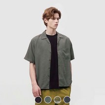 지오다노 남 반팔 린넨/텐셀 셔츠 041517