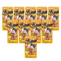 이나바 챠오츄루 고양이 간식 혼합맛 10종콤보 40개입, 10봉, 야끼믹스(QSC-121K)