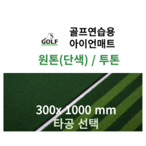 진성디앤지 아이언매트 300x1000mm 곡모 원톤/투톤 타석매트 골프연습용 인조잔디 골프매트 골프용품, 투톤아이언300x1000(+추가), 타공O