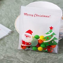 도매팜 20p 선물 들고 가는 산타할아버지 디자인 크리스마스 미니봉투 쿠키 젤리, 1set(20p), XB-018 쿠키봉투