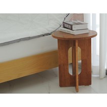 유노이아 침대 소파 협탁 ( 월넛 원색 )