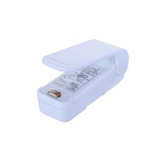 실링기 미니 히트 백 포장 실러 휴대용 비닐 봉투 클립 씰링 기계 주방 도구 식품 보관 밀봉 스낵, [01] White, 한개옵션1