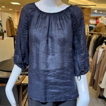 트리아나 오프숄더형 라운드 셔링넥 스트링 리본장식소매 마 블라우스 뉴코아 괴정 AF2BA99