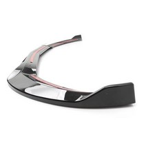 3Pcs 카본 ABS 자동차 앞 범퍼 스포일러 립 스플리터 트림 벤츠 C 클래스 W205 C180 C250 C300 C400 2015 2, 01 Gloss Black