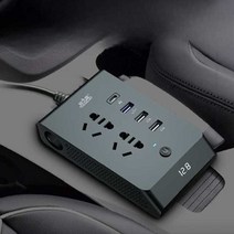 차량용 전환 인버터 220V 자동차 충전 변압기 고전력, 300W 블랙