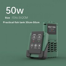 물탱크없는온수기 신제품 수족관 수조 히터 다이빙 스마트 LED 온도 표시 조절 가능한 물 가열 막대 제, 01 50W_01 US Plug