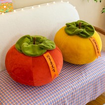 [해외직구] 가을 수확 단감 홍시 인형 쿠션 2종류 persimmon 35cm, 1번