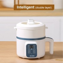 휴대용인덕션 가정용 1.7L Mini Multi Cooker Non-Stick Electric with Steamer Single/Double Layer Rice Hot Pot S, 04 as shown