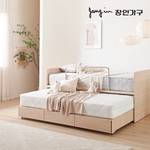[2만원 즉시할인]장인가구 피터 2단 슬라이딩 수납침대S_본넬매트, 오크