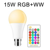 북유럽 거실 조명 이쁜 거실등 ir 원격 제어 led rgb 전구 램프 b22 5w +, b22 15w rgb ww