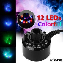 포그머신 스모그머신 미스트 메이커 연기 안개 기계 색상 변경 파티 소품 12LED 홈 장식, 02 미국 플러그