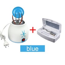 건열멸균기 고압멸균소독기 공간살균기 멸균기 미용실 적외선 소독기 고출력 살균기 매니큐어 고온 지능형 소독 컵 건조 열 미용 가위 도구 100W, 5.Blue set