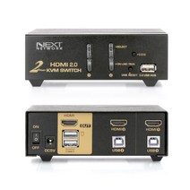 2포트 USB2.0 HDMI KVM 스위치 선택기 NEXT-7202KVM-4K, 단품