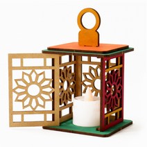 전통 등 만들기 공예 수업 추석 설 명절 무드등 우드 아트 미술 재료 행사 초등 학교 방과후 돌봄, 전통등(연꽃)+스티커제공