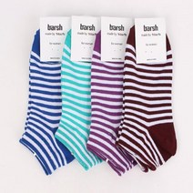 RT 비비드 컬러 줄무늬 짧은양말 5매