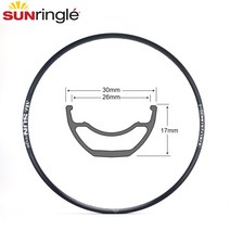 몬스터벌크 림 Sunringle-Sun DUROC30 27.5 29 인치 산악 자전거 소켓 튜브리스 링 부스트 후프 림, 29 - 32시