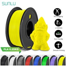 3D프린터필라멘트 SUNLU PLA 3D 필라멘트 250G 펜 리필 1.75MM 소형 스풀 무취 FDM 프린터 막힘 없음 컴퓨, 08 PLA 250G Yellow