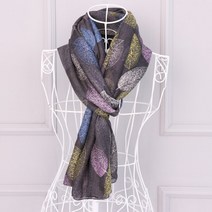 [앙상블] 낙엽 면 나염 롱 스카프 빅사이즈 머플러