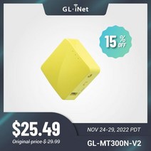 휴대용와이파이 와이파이에그 2박3일해외여행 gl.inet gl-mt300n-v2(mango) 휴대용 미니 여행용 무선 포켓 VPN 라우터 - 와이파이 라우터액세스, gl-mt300n-v2