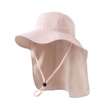 선빛 로세르 모자 여성 여름 햇빛 차단 뒷목 가리개, 핑크