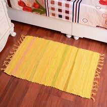라탄러그 라탄러그 2021택배 편직 코튼 패브릭 물흡수 카페트 주방 거실 바닥매트 티테이블침실 침대옆 다다미 바닥