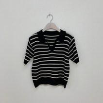 스프라이트니트 단가라니트 카라니트 크롭 반팔티