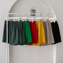 펀한사이즈 남여 공용 커플 트레이닝 와이드 밴딩팬츠 5부 반바지 6color