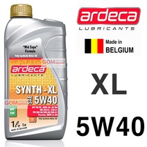 ARDECA (아르데카)씬스 XL 5W40(1L) 100% 합성엔진오일 가솔린 디젤 C3 API SN 벤츠 229.51 BMW LL04 폭스바겐 포르쉐 르노 포드 GM 쉐보레 dexos2 겸용 엔진오일, 1개
