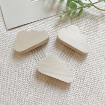 뚜뚜아트 원목 우드 꼭꼬핀 나무 벽걸이 후크 3p, 구름 세트, 1개