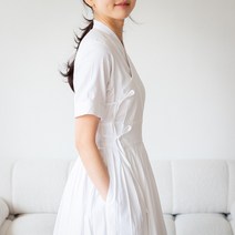 다래원한복 철릭원피스 코튼터치 화이트