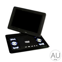 휴대용 dvd 플레이어13.9 인치 휴대용 홈 자동차 DVD 플레이어 VCD 게임 TV USB 회전 화면 원격 컨트롤러, 03 blackAU Plug