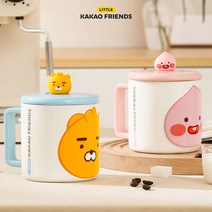 카카오프렌즈 세라믹 머그컵 커플 머그컵+UPPERCUT 양말, 어피치