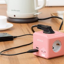 파워존 카카오 파워큐브 USB 4000W 고용량 멀티탭 어피치 16A, 1개