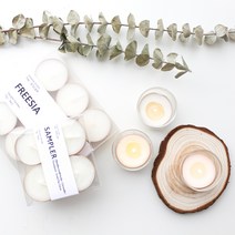 안녕오월 티라이트캔들 향초 소이캔들 미니양초 4구/6구/9구, 6구, 01. 프리지아