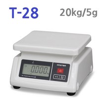 이노템 T-28 단순 중량저울 20kg 5g 포장 검사 제빵 제과 주방 충전배터리 내장 아답터포함 다용도 전자저울, 20kg/5g