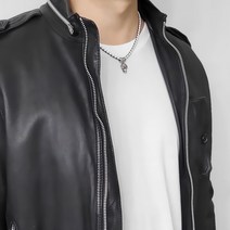 [골드러쉬] N-174 목걸이 남자 펜던트 메탈 검정가죽해골 악세사리 남성패션목걸이