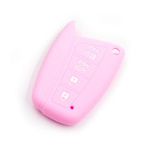 현대 4버튼 그랜저HG 스마트키 실리콘케이스, 핑크