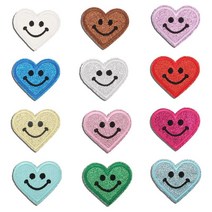 리베르 유니크 포인트 디자인 와펜 패치, 하트 12종 세트, 1개